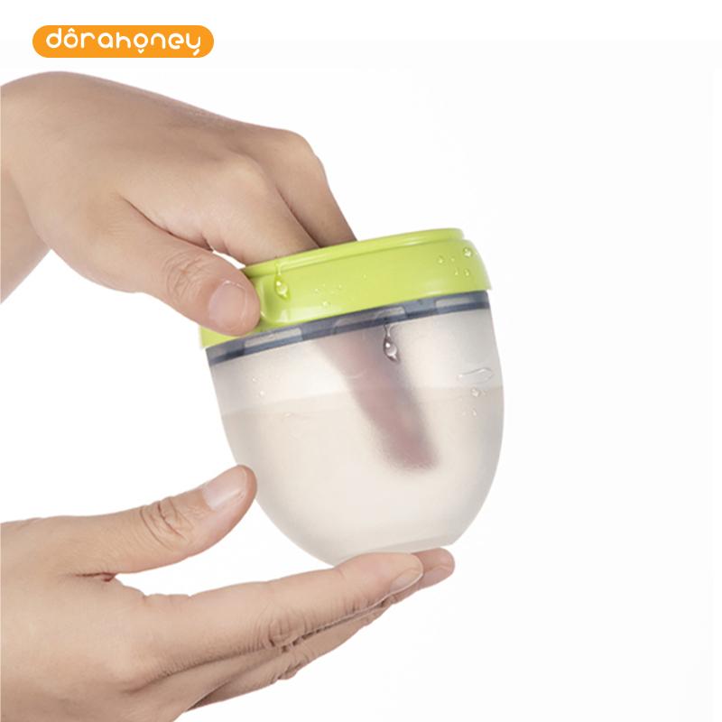 Dorahoney Sữa Nhỏ 150Ml Chống Đầy Hơi Bé Sơ Sinh Hàng Silicone Điều Dưỡng Cốc Chống Trơn Trượt Rộng cấu Tạo Bình