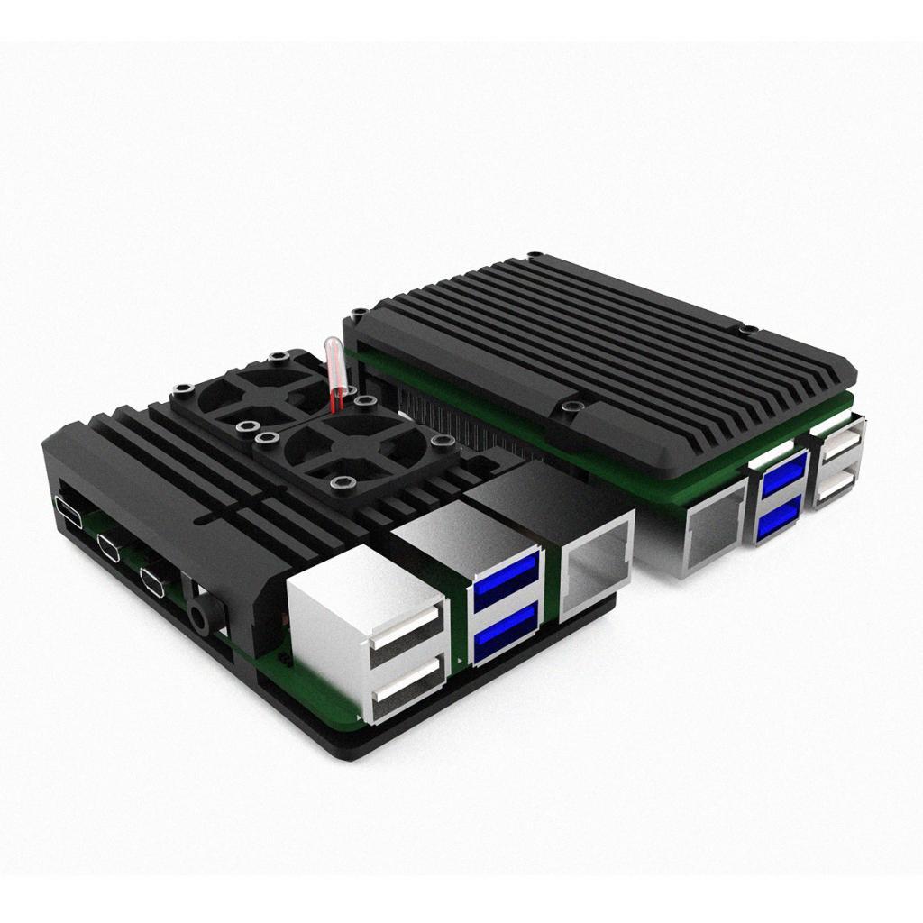 Đôi Quạt Làm Mát Vỏ Dành Cho Raspberry Pi 2B/3B/PI 3B +/4B Phụ Kiện