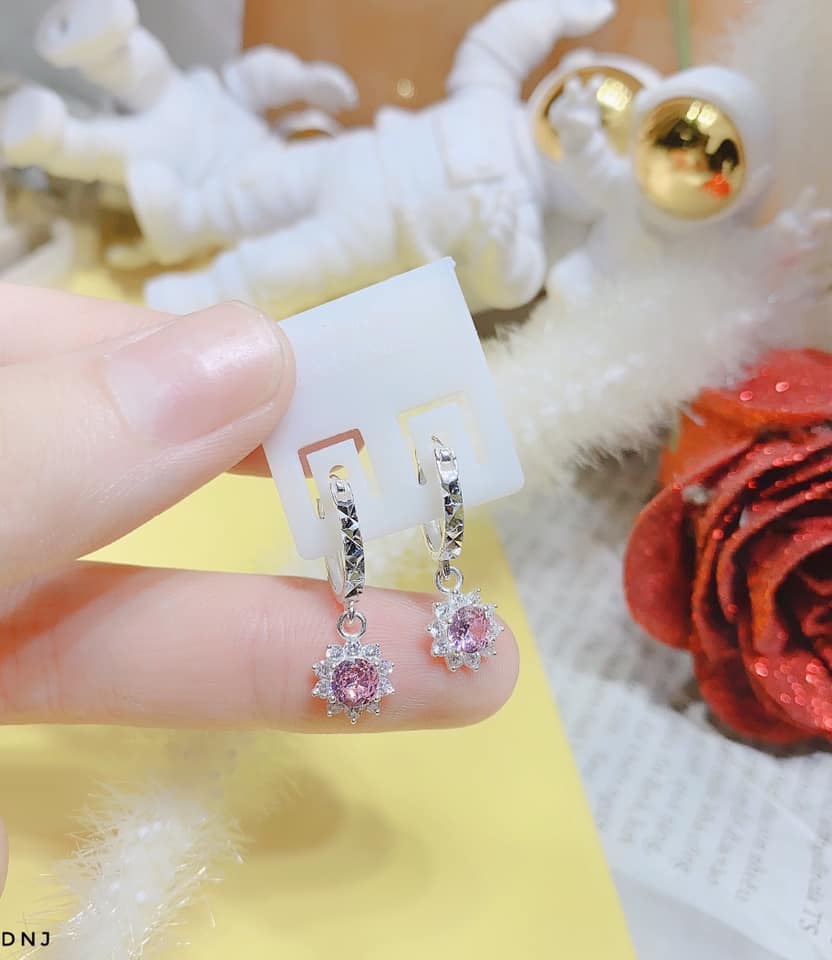 Bông tai trẻ em xinh xắn chất liệu bằng bạc MS056g