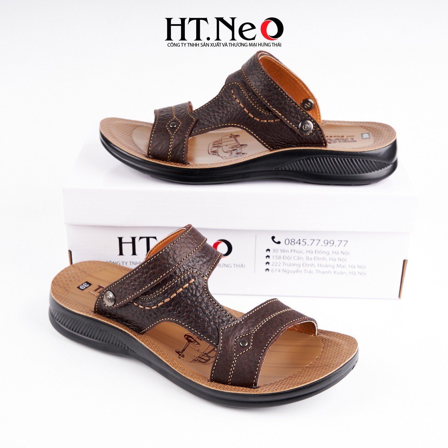 Sandal nam, dép sandal nam chất liệu da cao cấp thiết kế đơn giản với những đường chỉ khâu, đế kếp đi êm chân SD170