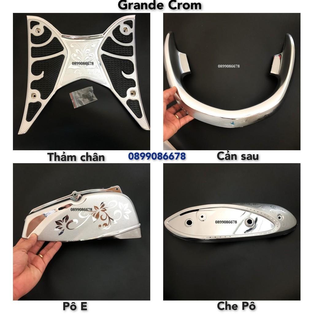 Thảm Chân Crom Dành Cho Yamaha Grande 2019, 2020, 2021, 2022 Chrome, Lót Sàn, Lót Chân, Gác Chân Trước Xe Máy