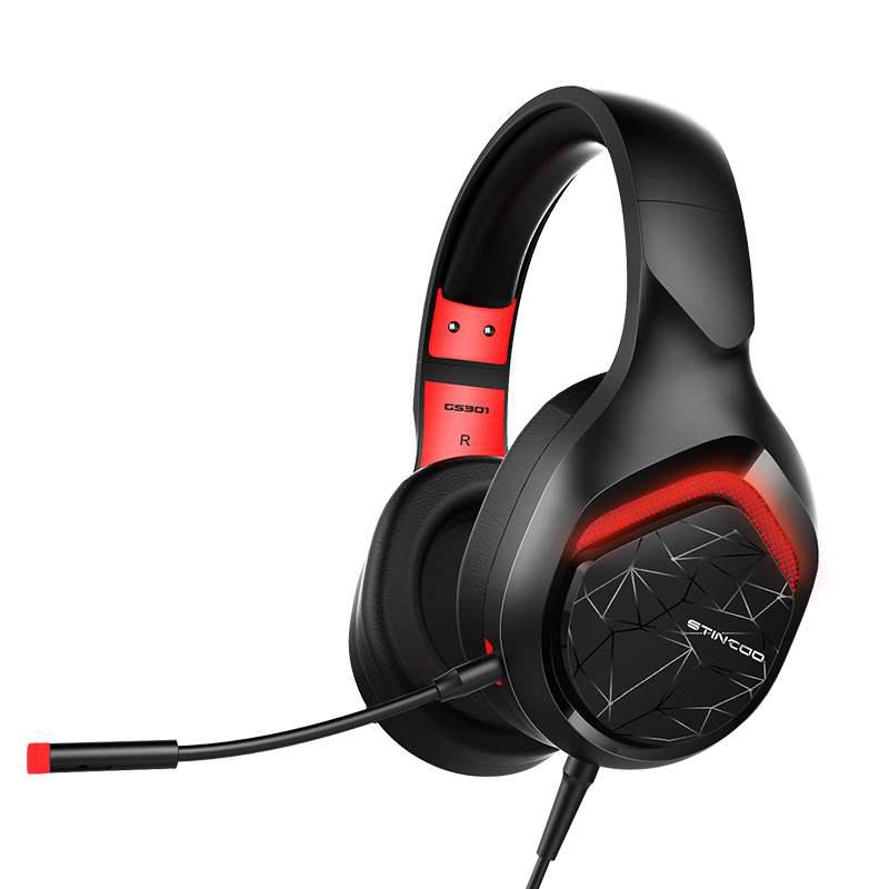 Tai Nghe Chụp Tai Có Dây GS301 Stereo Chơi Game Có Dây Tai Nghe Tai Nghe Chơi Game Trên Tai Điều Khiển Giọng Nói Cho Máy Tính Laptop Máy Tính Game Thủ Hiệu Ứng Bass