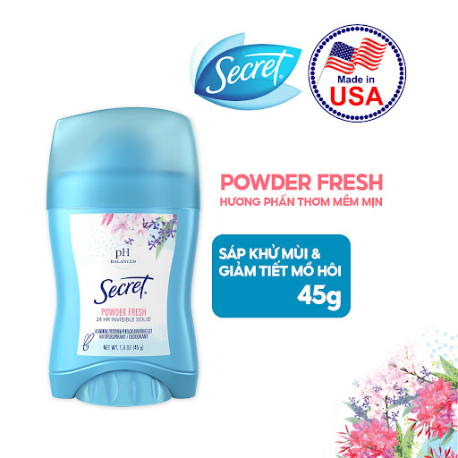 Sáp khử mùi Secrect Powder Fresh 45g - USA