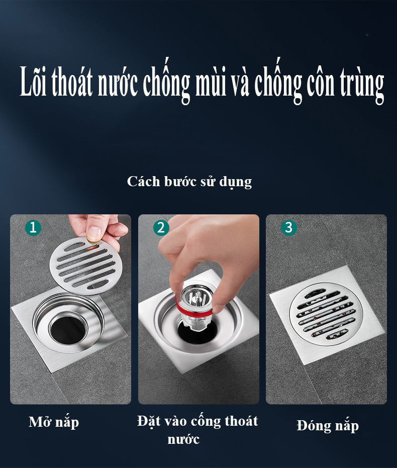 Bộ Lọc Cống Thoát Nước Chống Ăn Mòn Chống Nghẹt Cống Thoát Nước Lõi Lọc Khử Mùi Chống Côn Trùng Cho Nhà Vệ Sinh Nhà Tắm