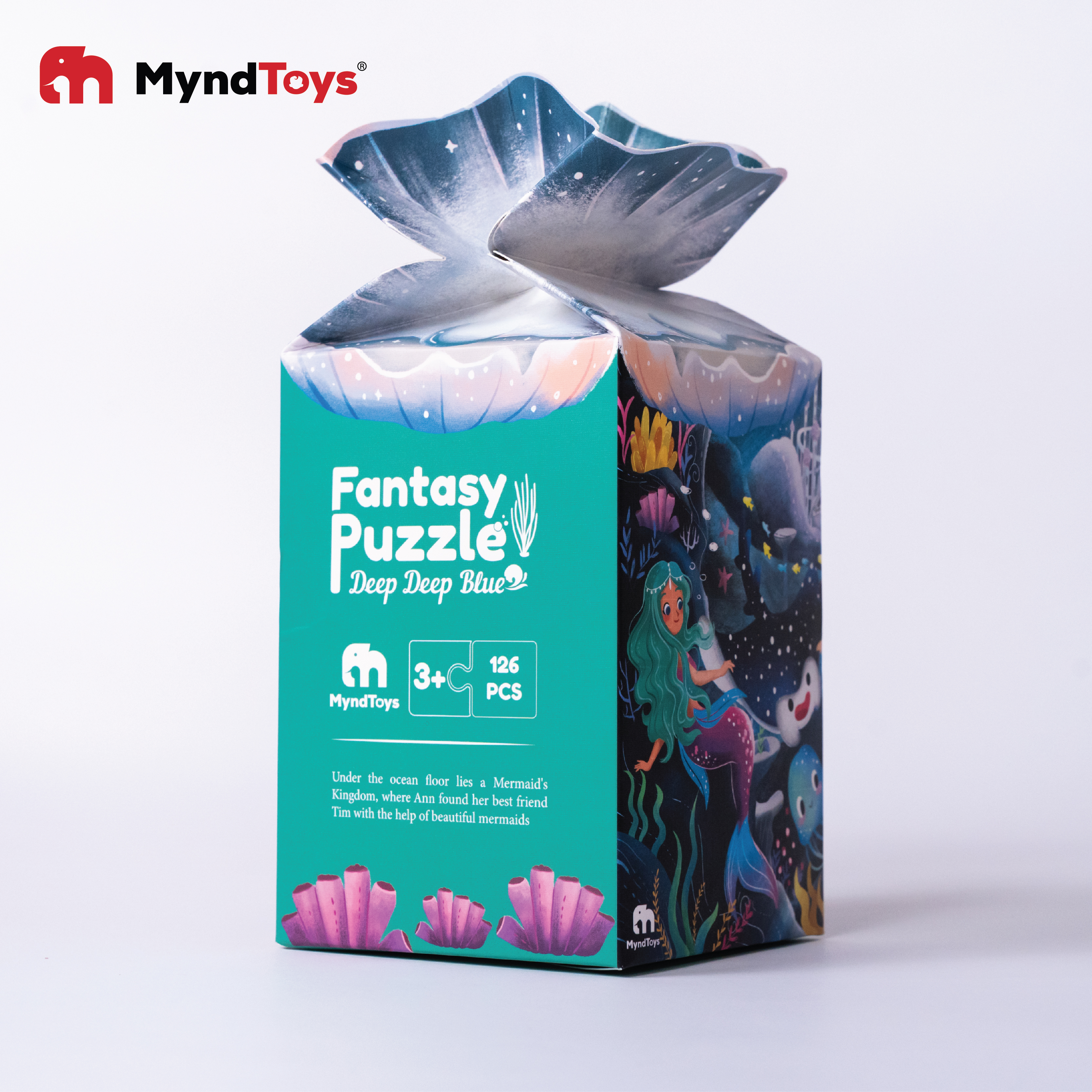 Đồ Chơi Xếp Hình MyndToys - Fantasy Puzzle - Deep Deep Blue (Nàng tiên cá 126 mảnh ghép cho Bé Từ 3 Tuổi)