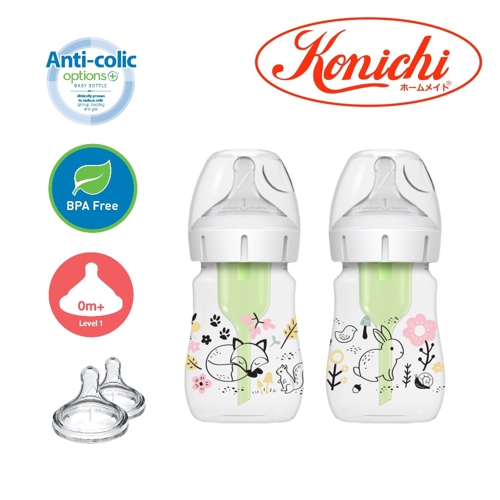 Combo 2 bình sữa Dr.Brown's Options Plus cổ rộng 150ml