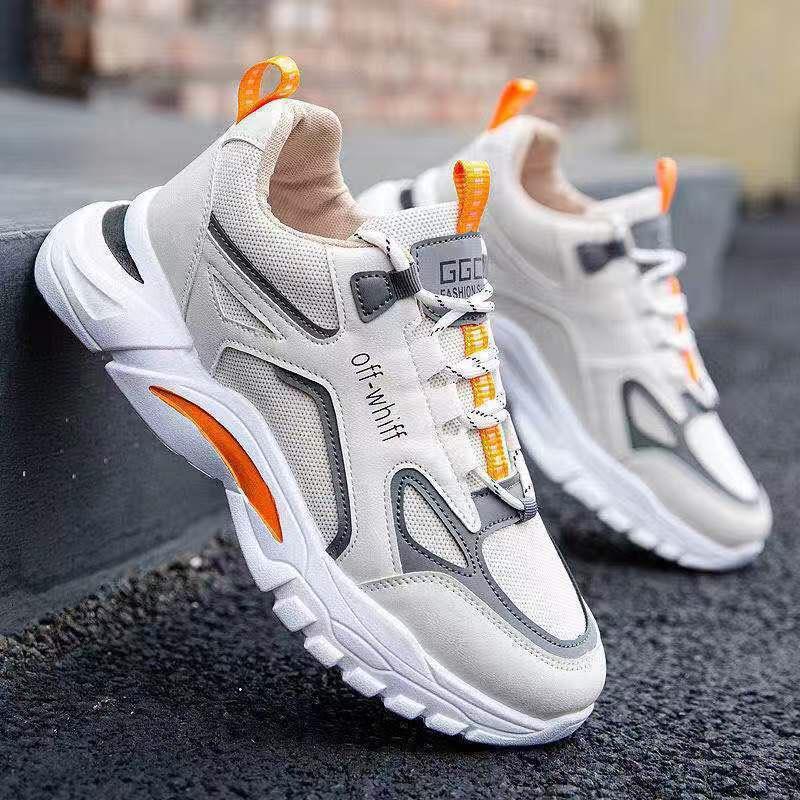 Giày sneaker thể thao nam cao cấp họa tiết cổ thấp đế bằng dễ phối đồ phong cách Hàn Quốc