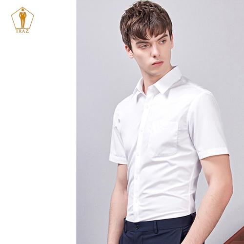 Aó Sơ Mi Trắng Nam TRAZ Tay Ngắn, Dài Dáng Ôm Slim Fit Cao Cấp Hàn Quốc