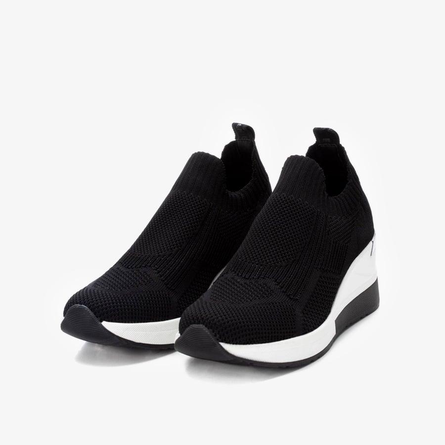 Giày Sneakers Nữ XTI Black Textile Ladies Shoes