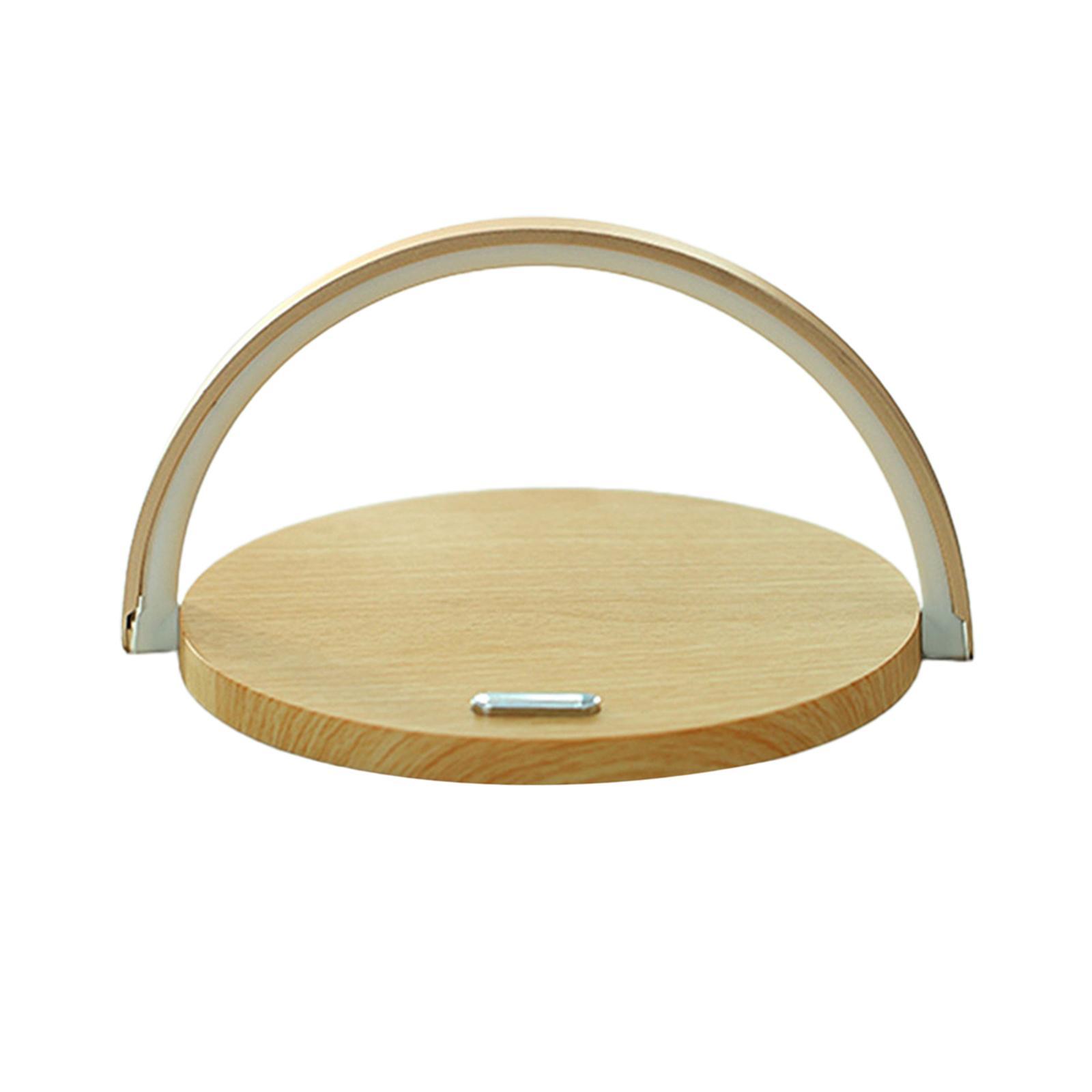 10W Wireless Charger Pad Night Lamp Light wood color