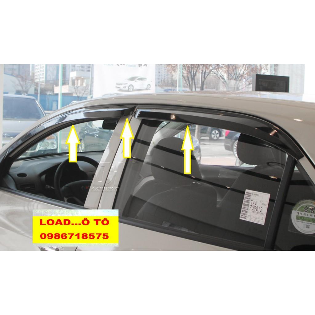Vè che mưa Xe KIA Morning 2013-2020 nhựa ABS cao cấp, Có Trang Bị Sẵn Keo Dán 3M