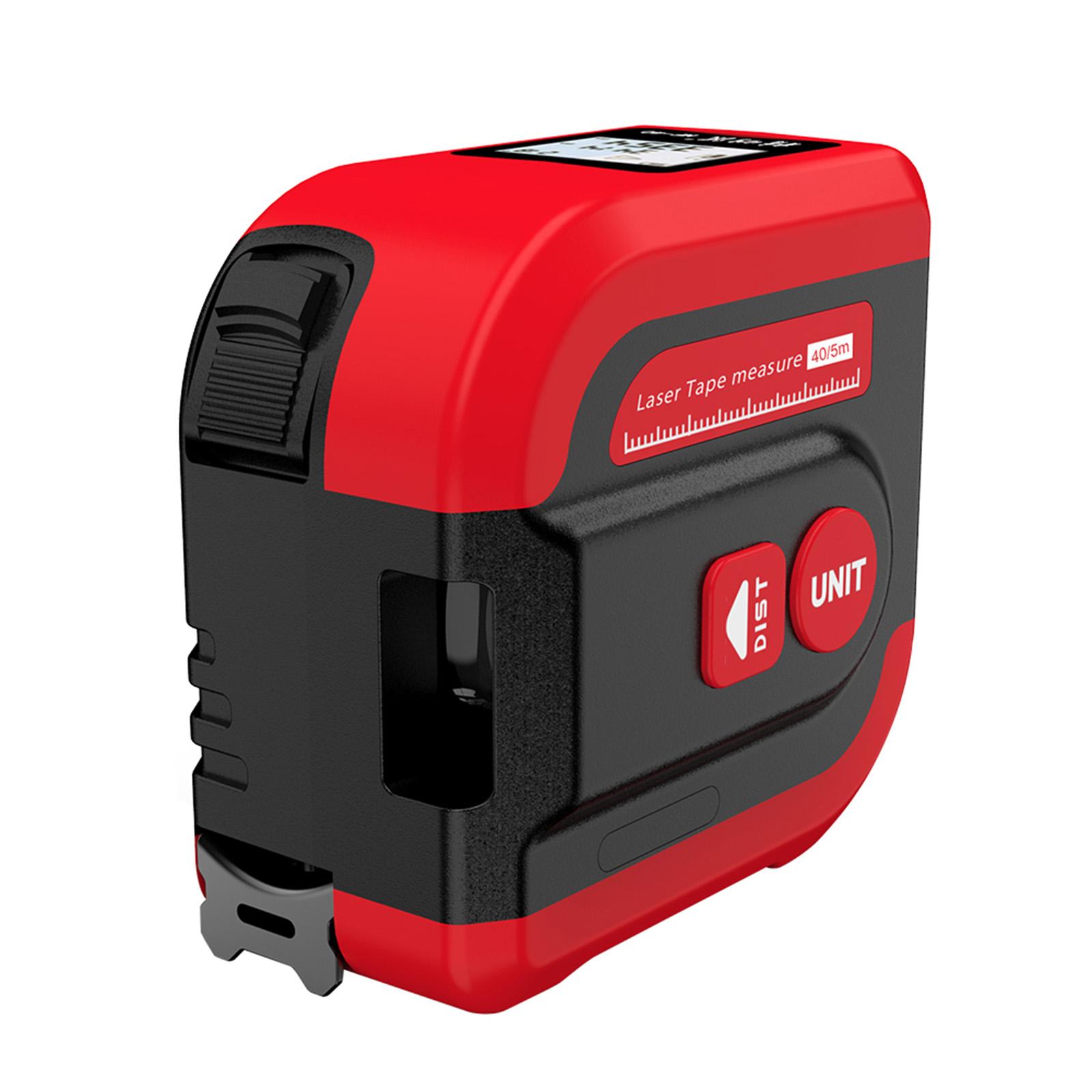 2-in-1 Digital Measuring Tape 131ft Laser Distance Meter Auto Lock 16ft Tape Measure Distance Area Volume for Building