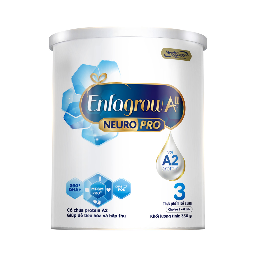 Sữa bột Enfagrow A2 Neuropro 3 dành cho trẻ từ 1 - 6 tuổi – 350g