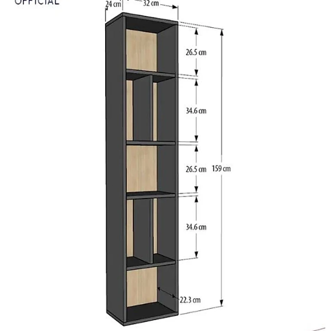 Kệ Gỗ Treo Tường Có Vách Sau Tundo CTKT520 KT 159x24x32cm