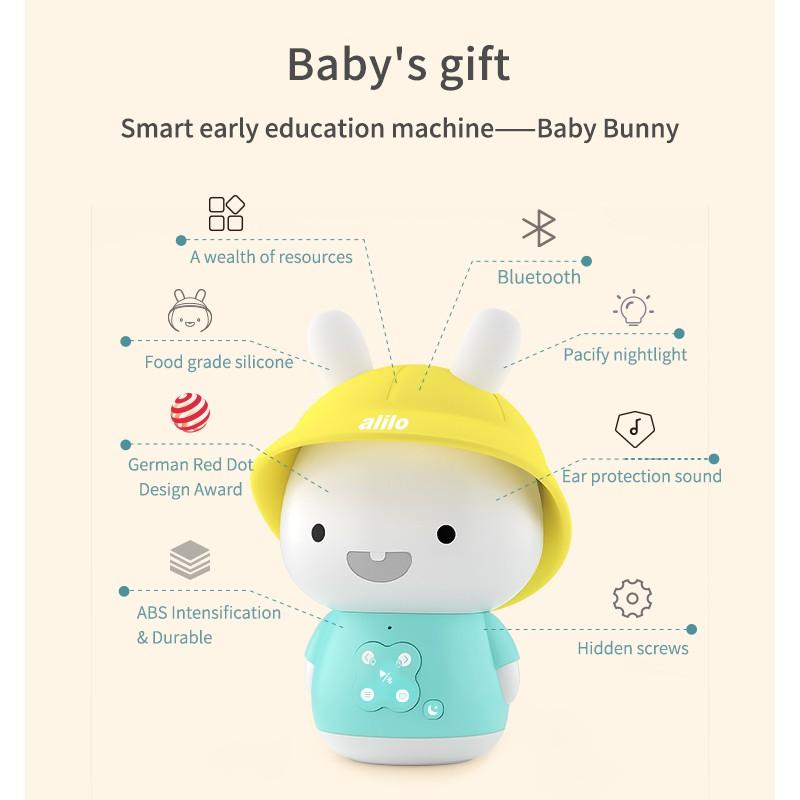 Đồ chơi âm nhạc giáo dục Alilo Baby Bunny G9S+ giáo dục sớm cho trẻ từ 0-4 tuổi, trợ lý giấc ngủ - Hàng chính hãng - Máy phát nhạc, kể chuyện cho bé, trợ lý giấc ngủ giúp bé ngủ ngon