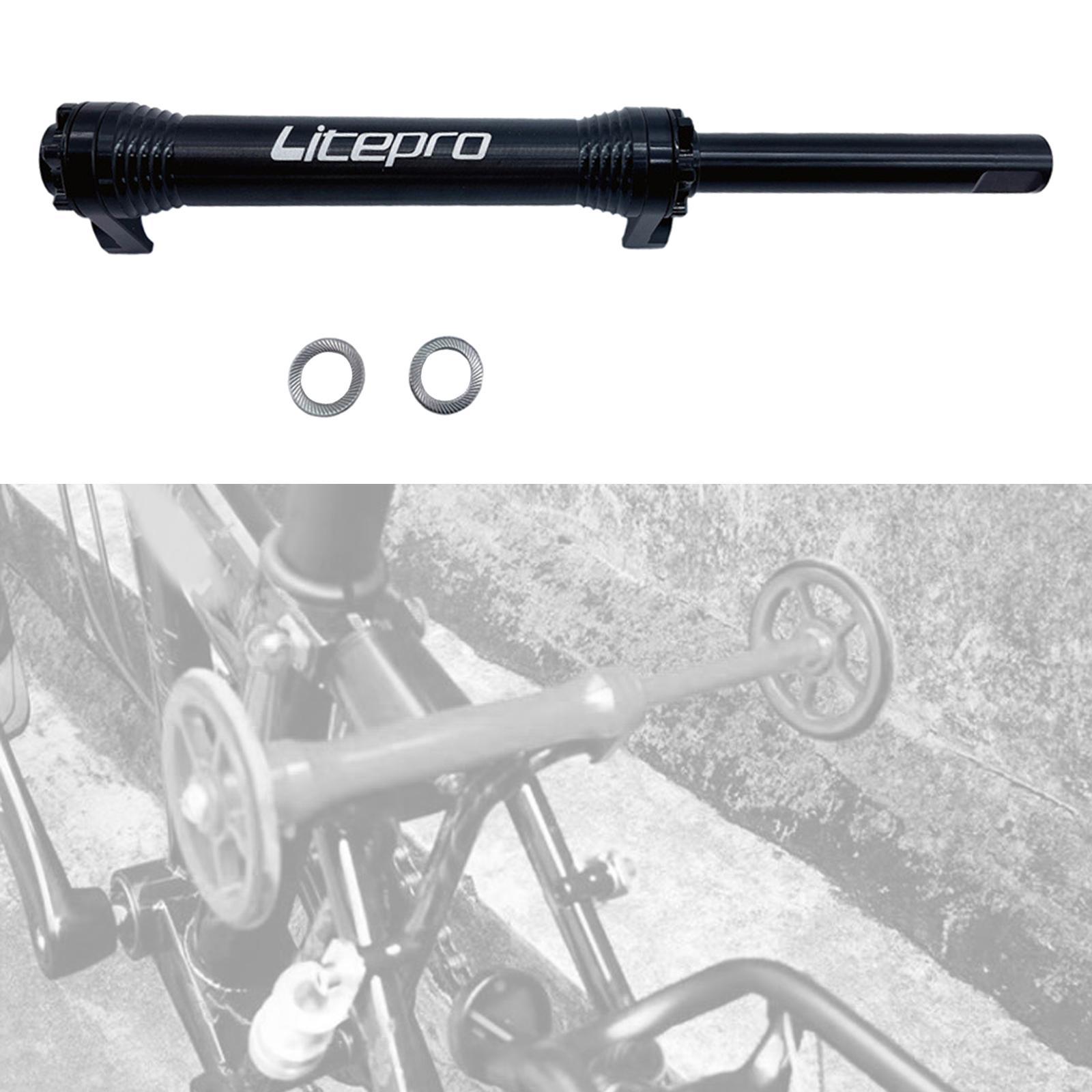 Folding  Wheels Extension Rod Aluminum Alloy for  Bike Black