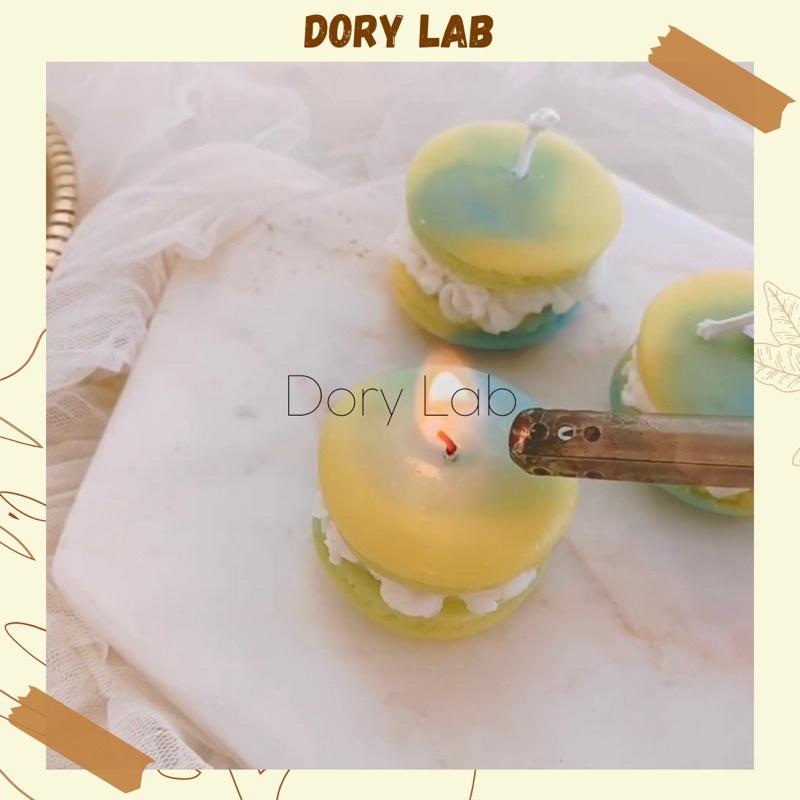 Nến Thơm Bánh Macaron Màu Ombre Độc Đáo Handmade Không Khói, Phụ Kiện Decor Chụp Ảnh - Dory Lab