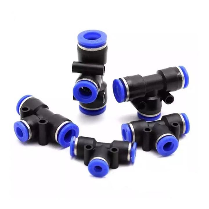 Tê nối nhanh ống PE/LDPE 8mm - Tê chia nhánh dây tưới phun sương khí nén lọc nước...