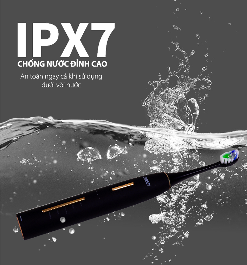 Bàn Chải Điện Lorca TA 9208TB Chải Sạch Mảng Bám, Chống Nước IPX7, Vệ Sinh An Toàn Răng Miệng, Hàng Chính Hãng Cao Cấp