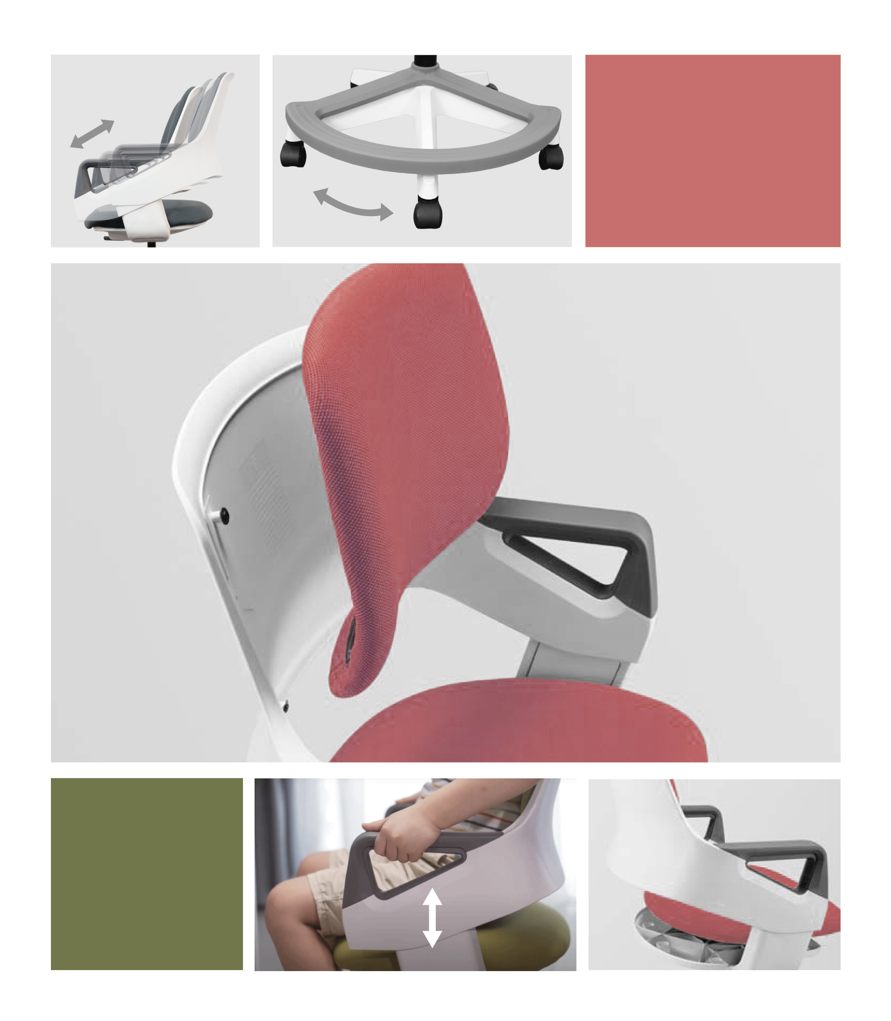 Ghế trẻ em Rooky - Ghế điều chỉnh sống lưng và nâng hạ, hạn chế bị gù, bị cận cho trẻ