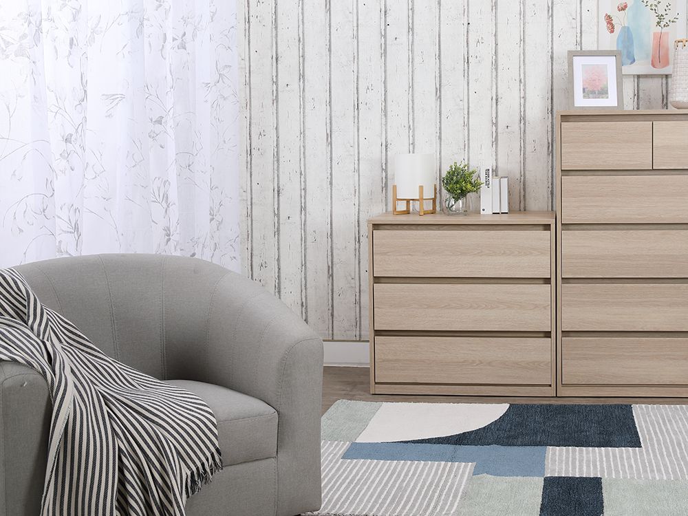Tủ Đựng Đồ Molly/P Màu 3 Ngăn Kéo Gỗ Sồi Trắng (80 x 49.7 x 75.5 cm) Index Living Mall Nhập Khẩu Thái Lan