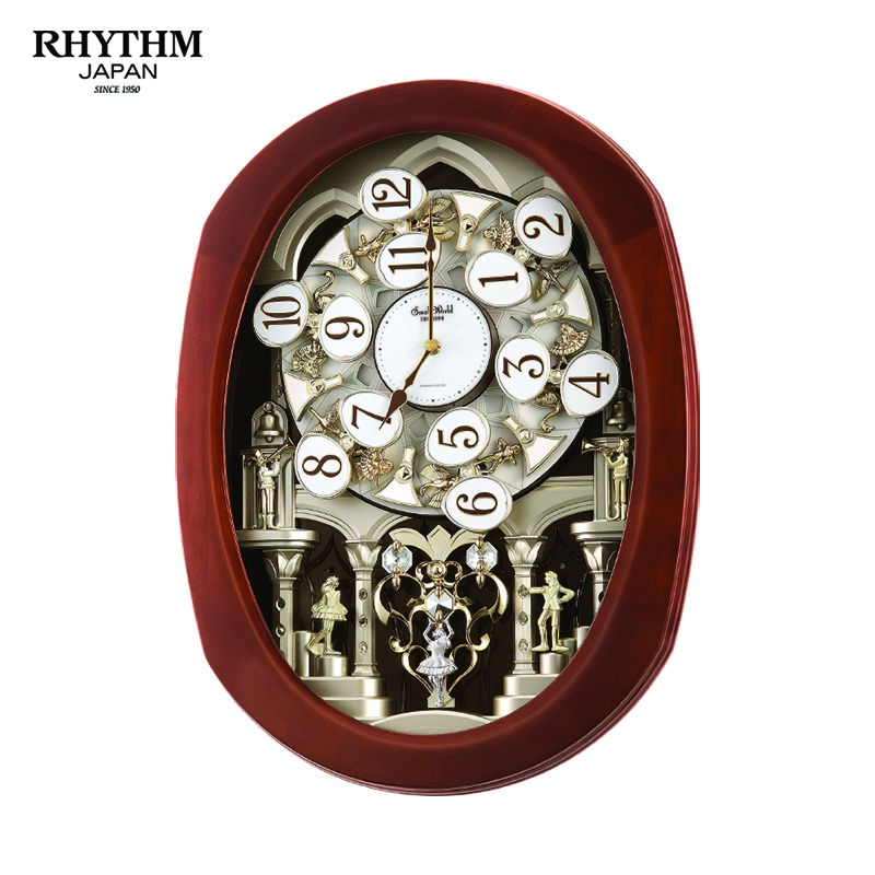 Đồng hồ  treo tường Nhật Bản Rhythm Magic Motion 4MH407WU06 – KT 41.6 x 55.8 x 12.0cm. Dùng PIN.