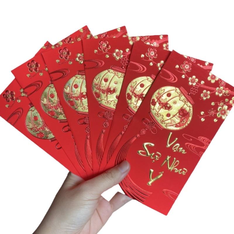 Set 6 Chiếc Lì Xì Đỏ May Mắn Cung Hỷ Phát Tài