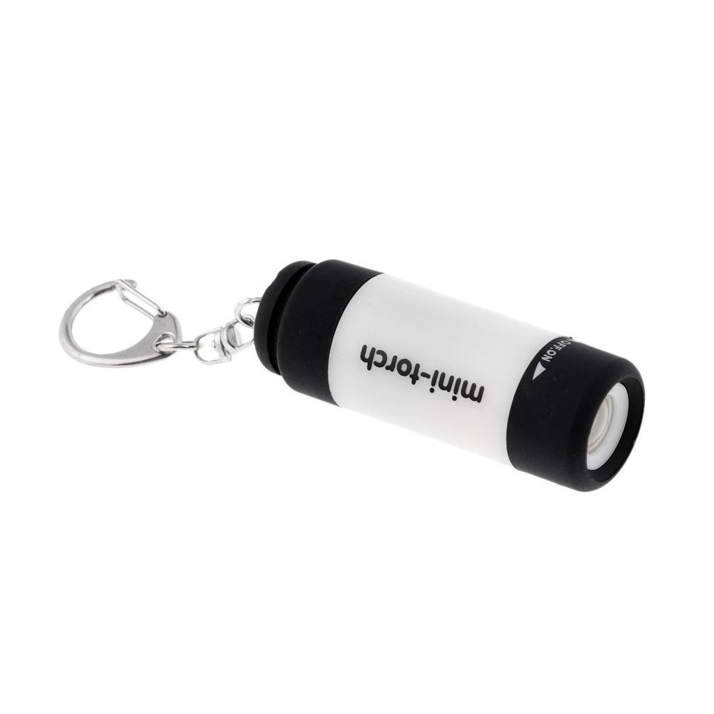 2-4pack Outdoor Mini LED Flashlight USB Camping Torch Night Lamp w/ Keychain