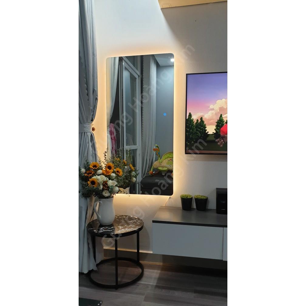 gương soi toàn thân đèn led cảm ứng thông minh cao cấp sang chảnh kích thước 50x150cm -