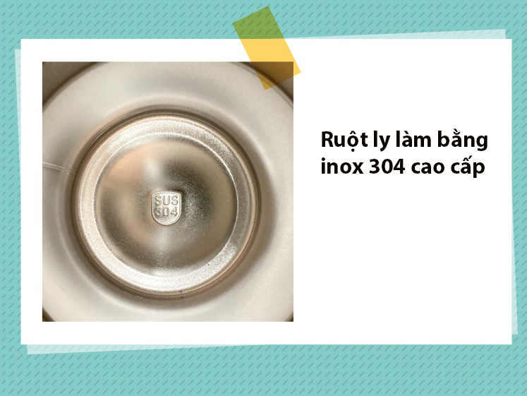 Ly giữ nhiệt inox 304 Tyeso dung tích 600ML ống hút silicon