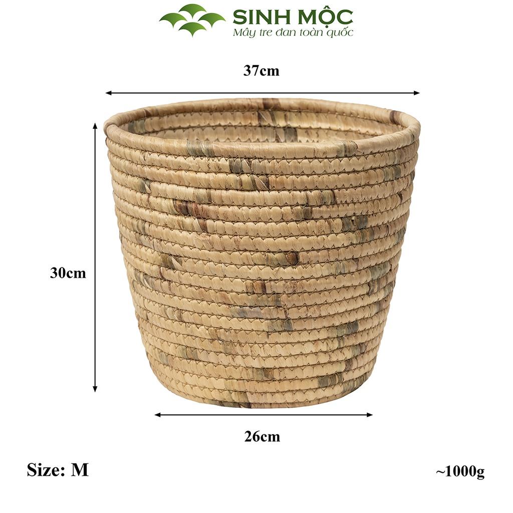 Giỏ trồng cây lục bình, giỏ đựng đồ, decor trang trí nhà cửa Sinh Mộc - M1035
