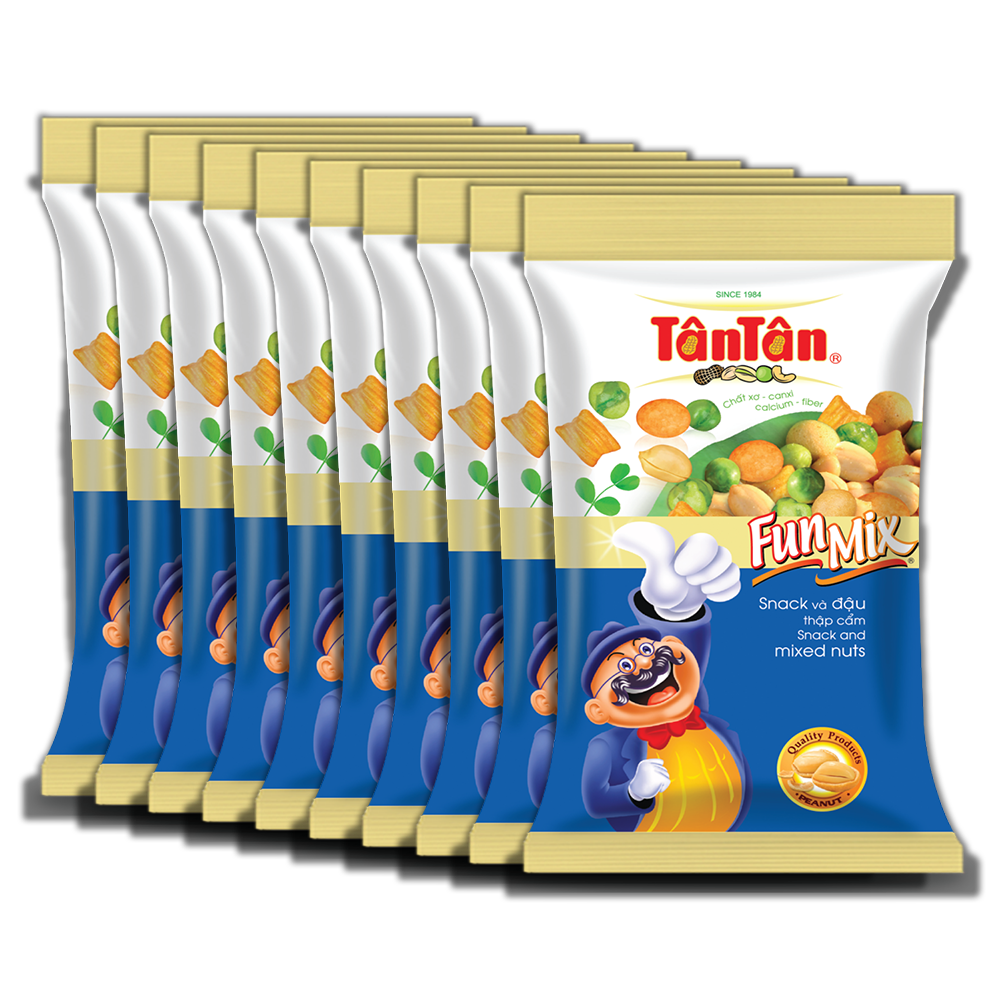 10 gói Snack và Đậu Thập Cẩm Tân Tân 50g