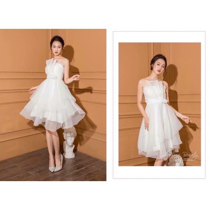 Đầm xoè cúp ngực 3 tầng phong cách tiểu thư điệu đà