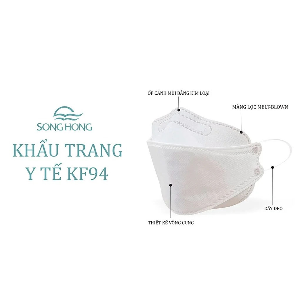 Khẩu trang y tế KF94 Sông Hồng - tiêu chuẩn Hàn Quốc