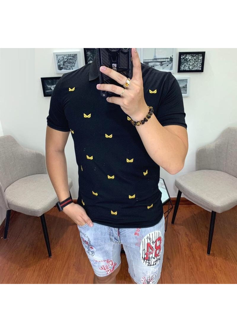 ÁO THUN NAM CỔ BẺ COTTON THẤM HÚT MỒ HÔI TỐT