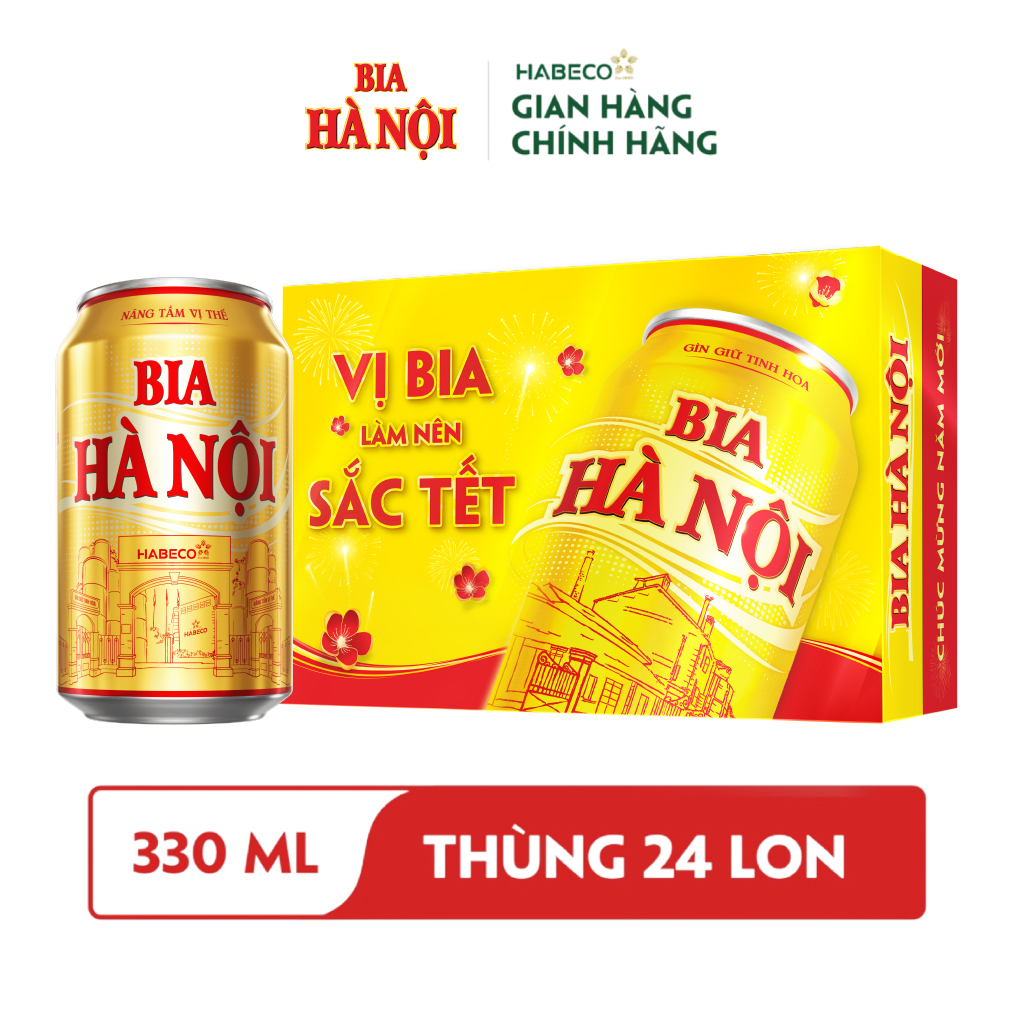 Bia Hà Nội - Thùng 24 Lon 330ML - Phiên bản Tết