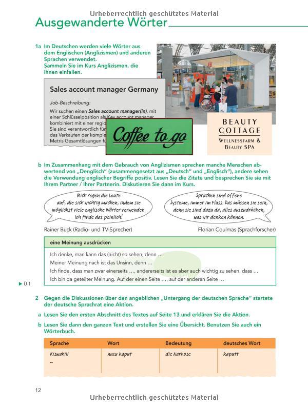 Aspekte 2 (B2), Lehr- und Arbeitsbuch Teil 1 mit 2 Audio-CDs
