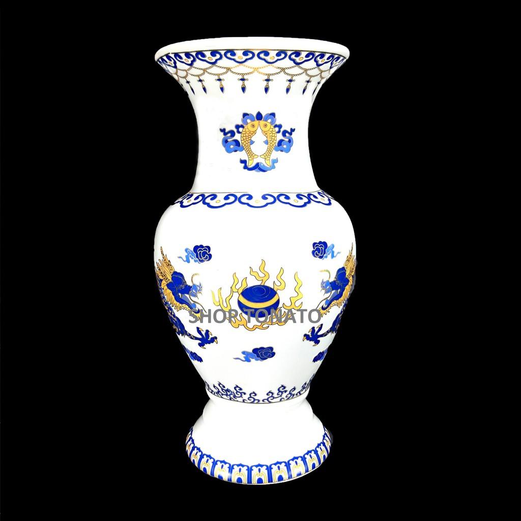 BÌNH BÔNG,LỌ HOA RỒNG XANH 889 CAO 17.5CM,20.5CM,23CM,25.5CM