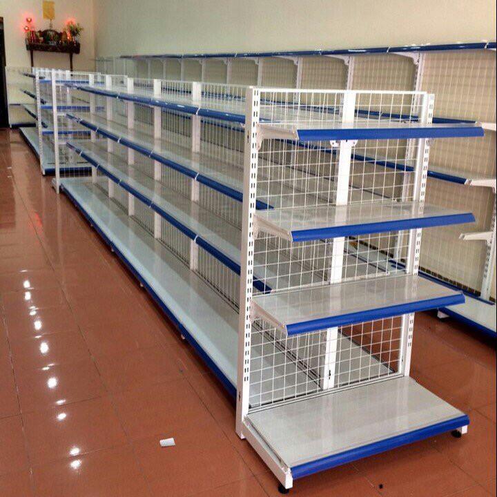 Giá kệ siêu thị đơn Dài 90cm x cao 180 x rộng 40cmx 5 tầng - Áp Tường Bộ Độc Lập