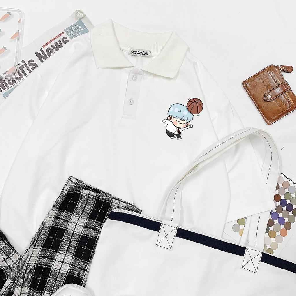 Áo Polo Có Cổ Tay Lỡ Unisex SUGA BÓNG RỔ