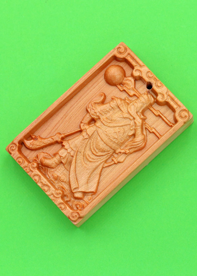 Mặt Gỗ Ngọc Am Khắc Tượng Quan Công MG50