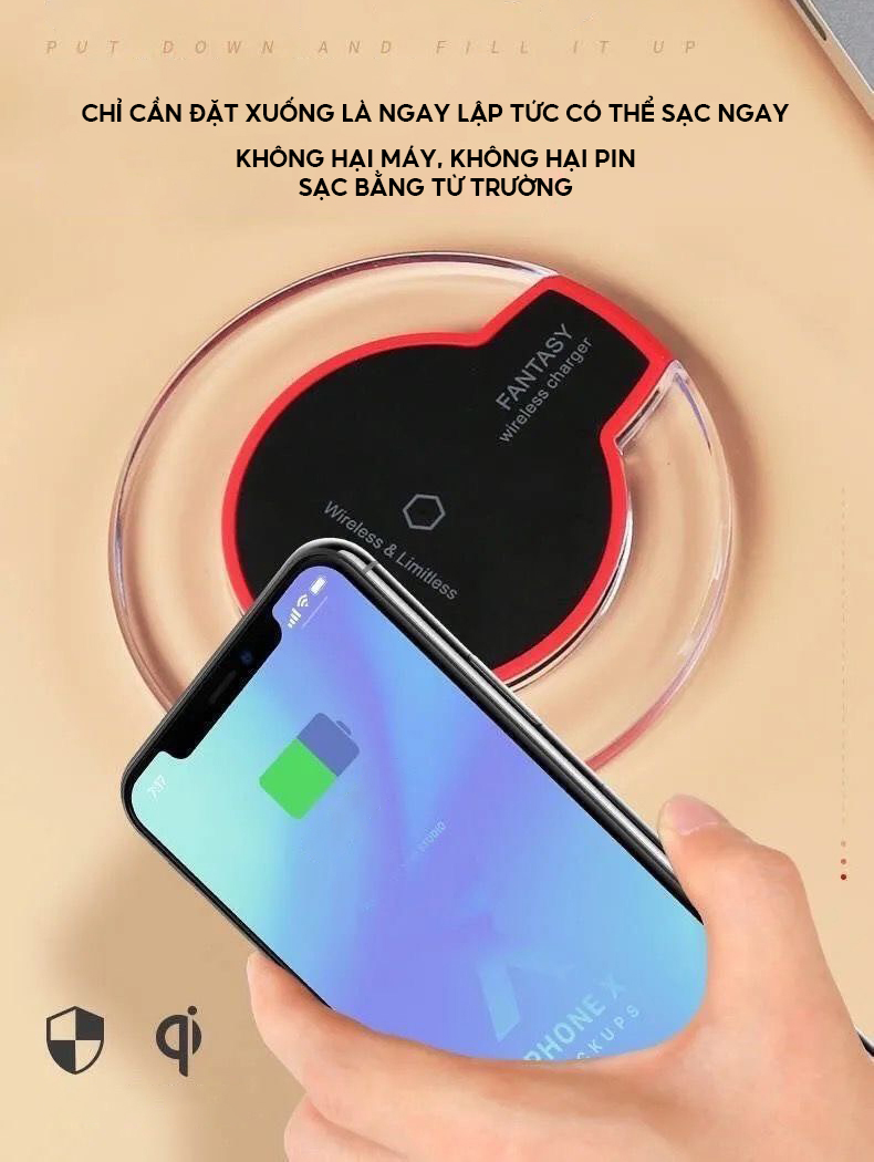 Đế Sạc Không Dây Dành Cho Iphone Xiaomi Huawei Samsung