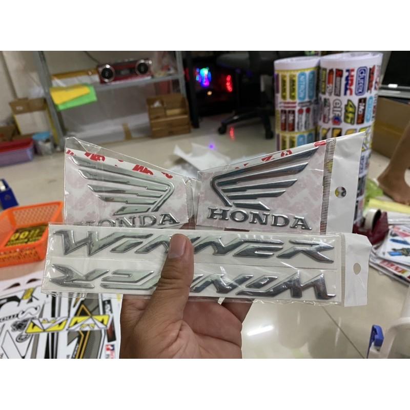 Combo cặp Tem winner và cánh chim honda xanh