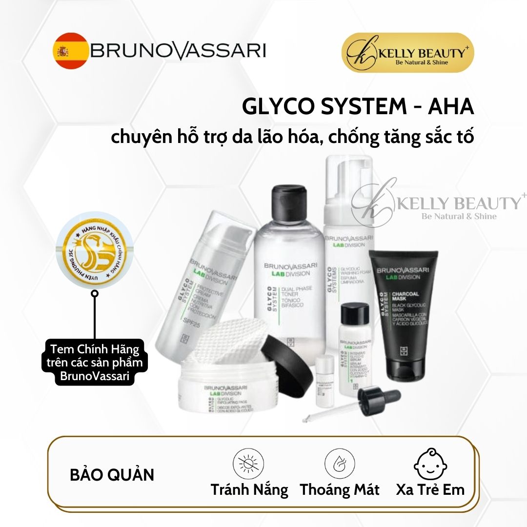 Toner Làm Sạch Sâu Trẻ Hóa Da Glyco System - Dual Phase Toner - Bruno Vassari | Kelly Beauty