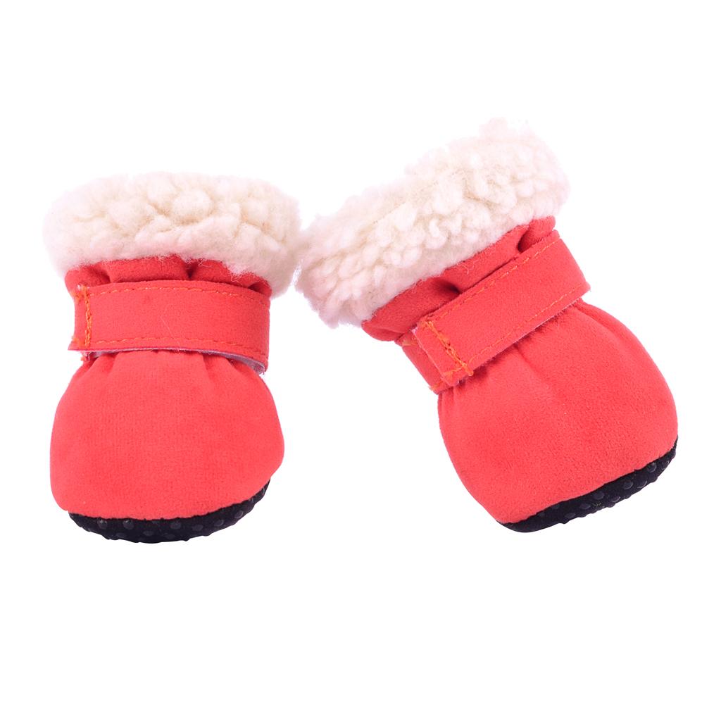 4 pcs/lot S/M/L/XL Pet Dog Shoes / Puppy Booties Rubber Anti Slip Waterproof XL