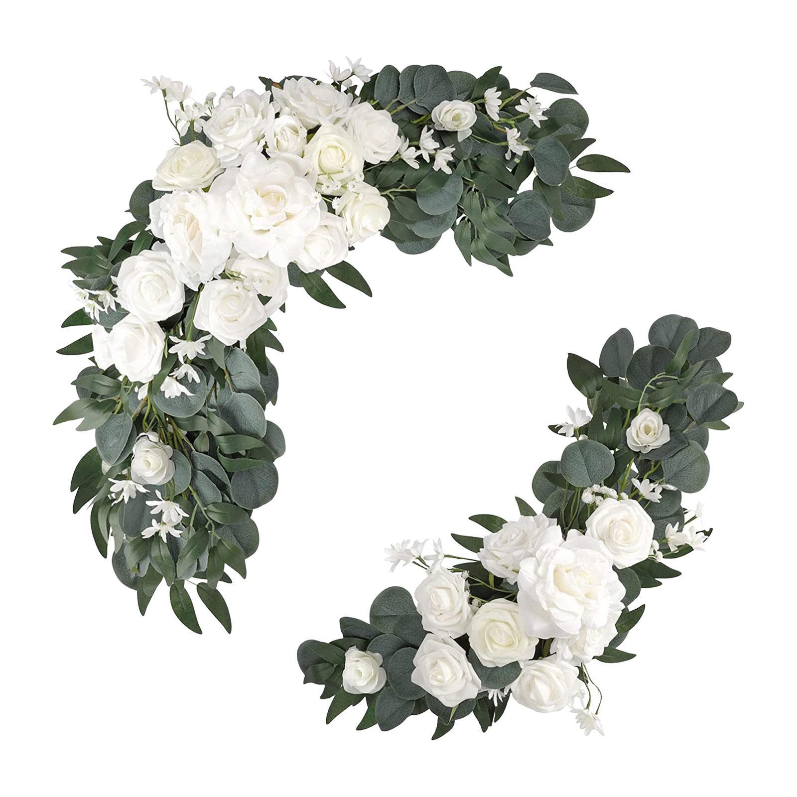 2x Artificial Wedding Arch Flower Wedding Welcome Signs for Home Arrangement