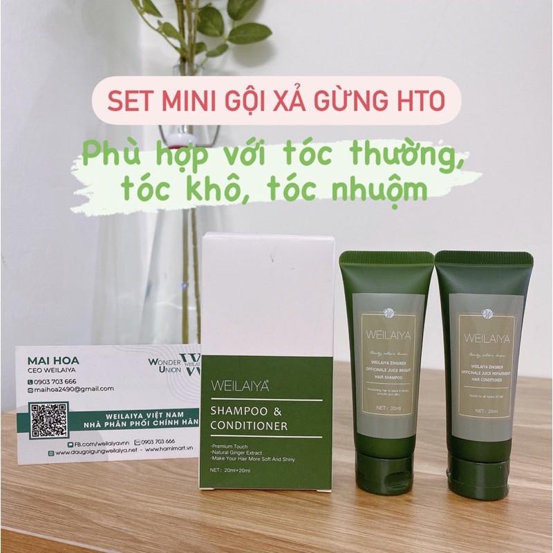 Set Mini Bộ dầu Gội Xả Gừng, Gừng Hà thủ ô, thích hợp dùng thử, mang đi du lịch