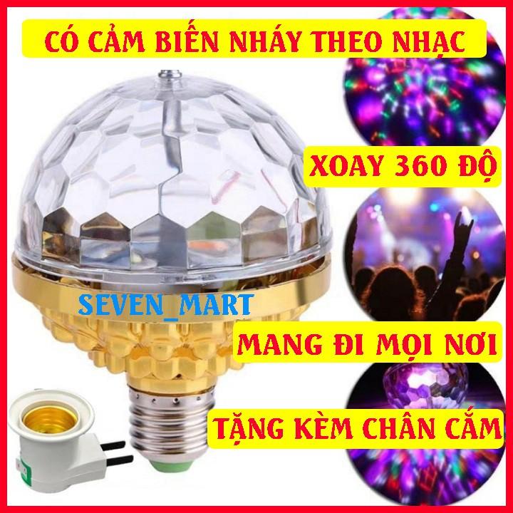 Đèn Led Xoay Vũ Trường 7 Màu Có Cảm Biến Nháy Theo Nhạc