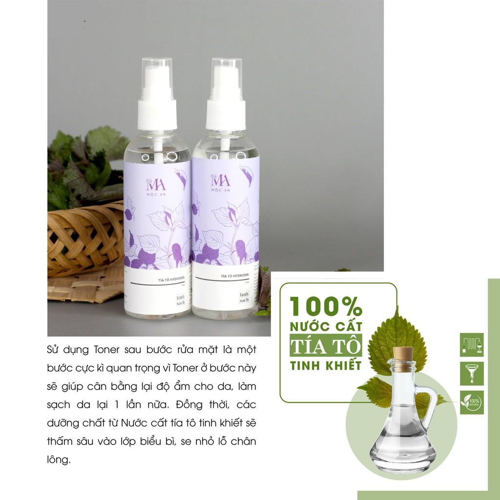 Toner Tía Tô Hydrosol Mờ Thâm Nám, Tàn Nhàng - Mộc An 100ml