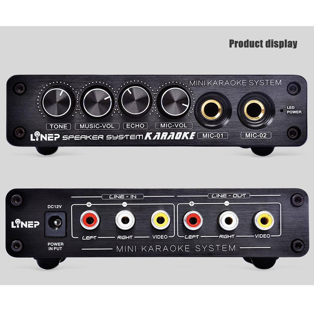 Professional 3 Channel Audio Mixer 12V with USB And Effects, for Home Theater